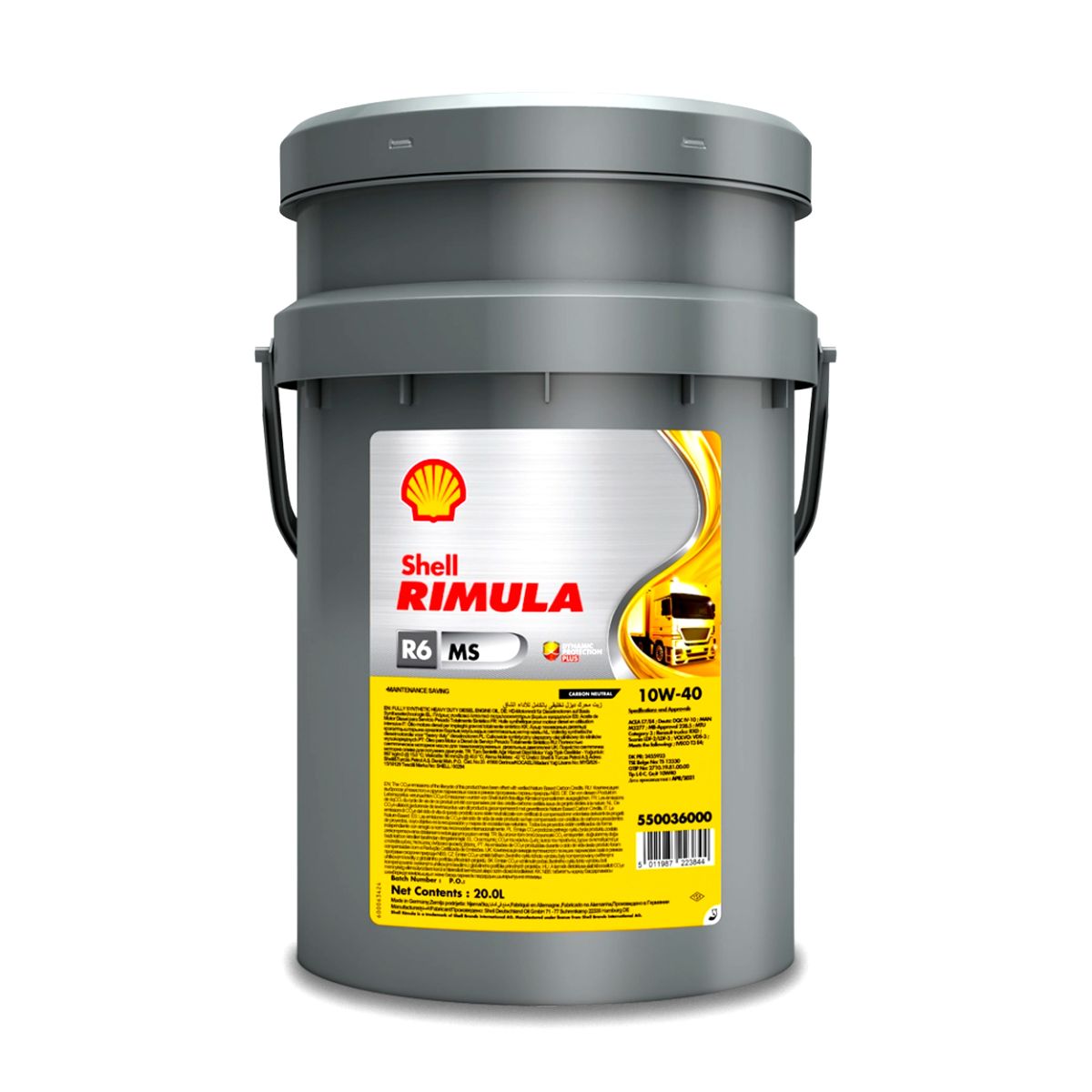 Shell Rimula R6 MS 10W-40 E7LDF3, 20L